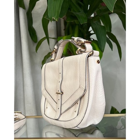 ♦️♦️  TORY BURCH AUTHENTIC VINTAGE WHITE CROSSBODY HANDBAG ♦️♦️ - Picture 3 of 15